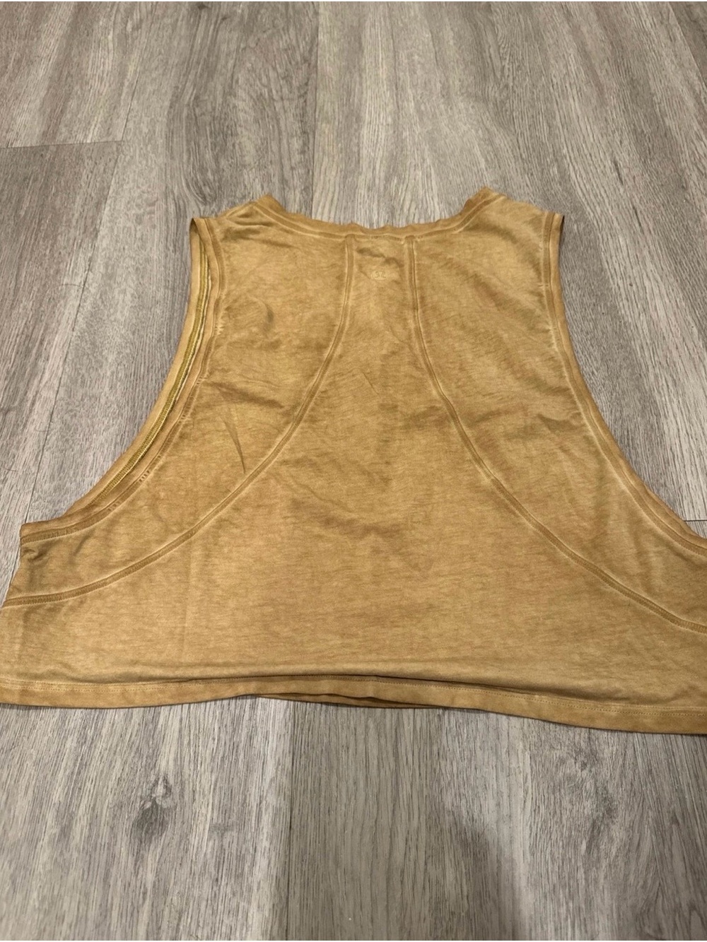 lululemon athletica Cropped Muscle Tank in Mustard Gold